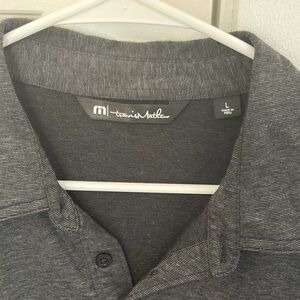 Travis Mathew Men's Heather Charcoal Polo Shirt